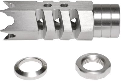 Kexuan .450 Bushmaster Shark Muzzle Brake, 11/16 x 24