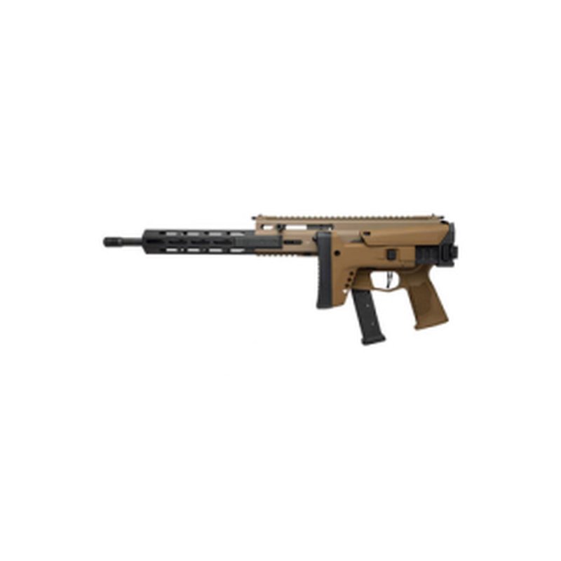Grand Power Stribog SP9A3G 9mm Semi-Auto Rifle, 16" Threaded Barrel, FDE