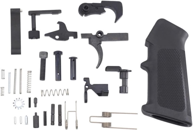 JE Machine Tech AR-15 Lower Parts Kit w/ Regular Safety Selector Black