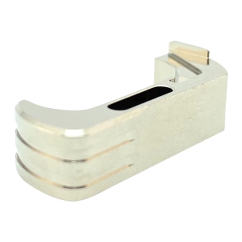 Cross Armory Glock Gen 4-5 magazine catch (extended) - silver 7075 T6 aluminum