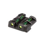 Hiviz LiteWave GLLW15 Glock Rear Sight 9/40/357 Green Fiber Optic Black