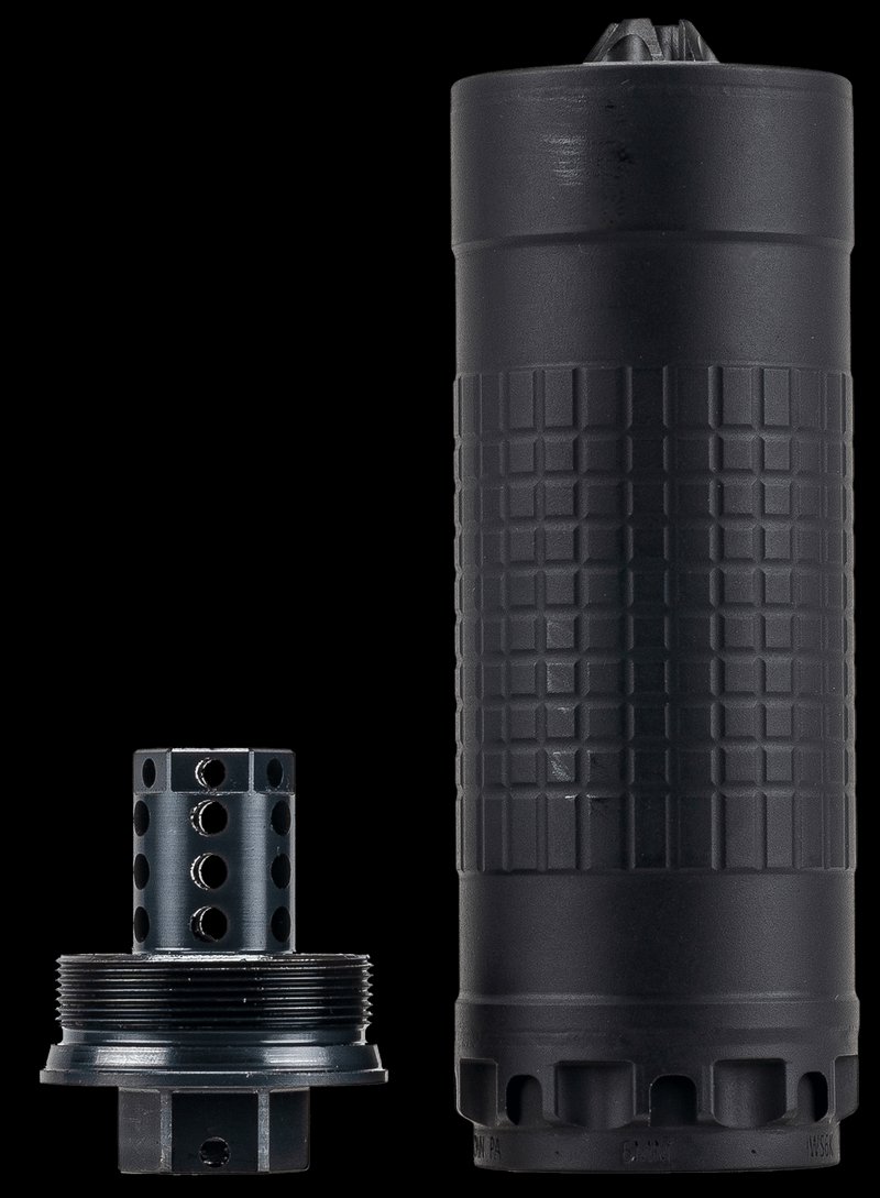 IWI IWS6K Suppressor 5.56 NATO 4.9in HUB+ 1/2x28 Cerakote Black