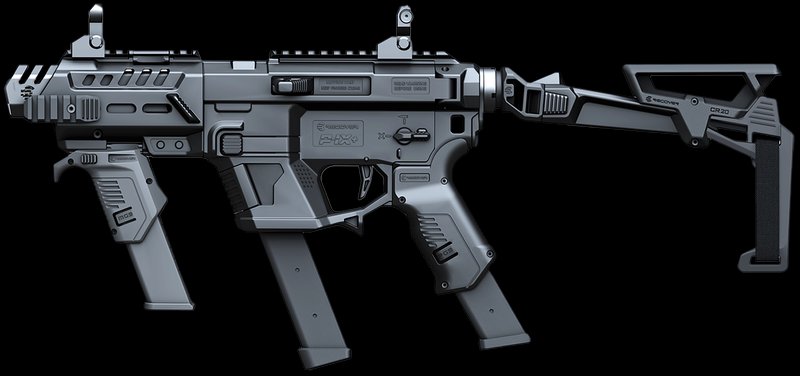 Recover Tactical P-IX+MG Moldular Brace Kit for Glock Black