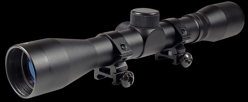 Truglo Buckline 4x32mm Rifle Scope with Duplex Reticle and 1-Inch Tube Matte Black TG85043XB with Weaver-Style Scope Rings