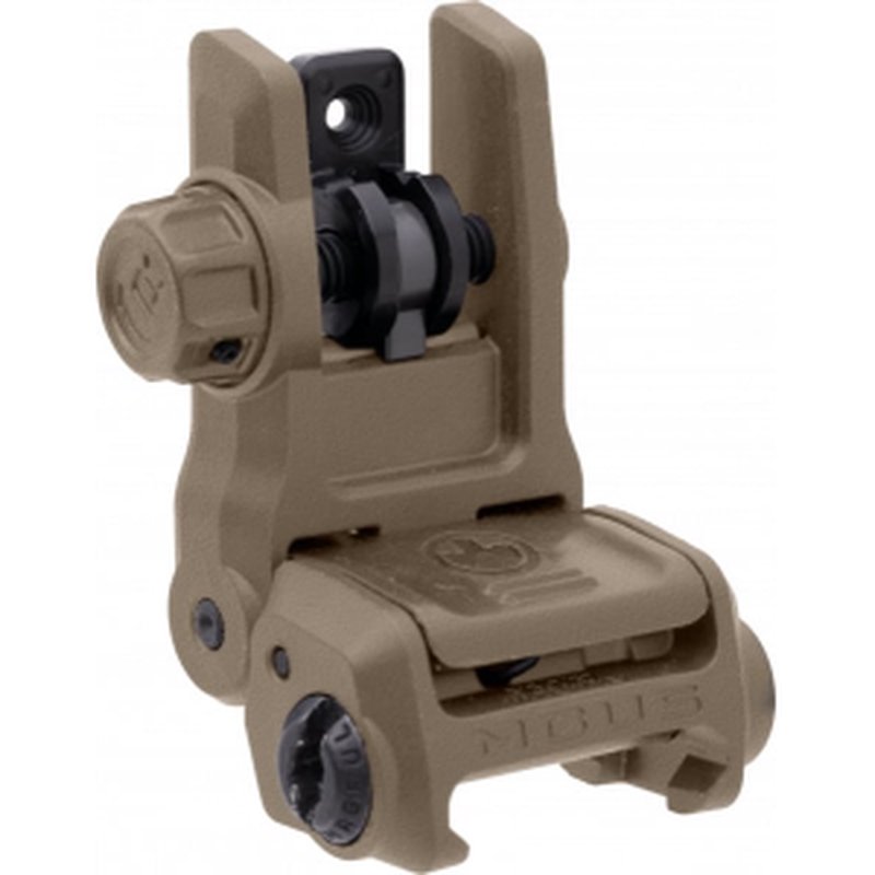 Magpul MAG1167-FDE MBUS 3 Rear Sight Flip Up Flat Dark Earth for AR-15, AR-10, M4, M16