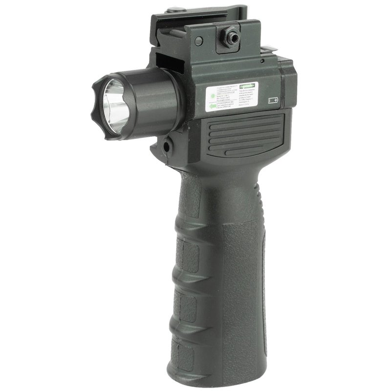 NcSTAR VAQVGFLGV2 Vertical Foregrip With LED Flashlight And Green Laser