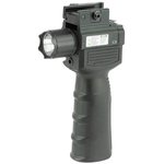 NcSTAR VAQVGFLGV2 Vertical Foregrip With LED Flashlight And Green Laser