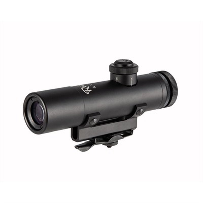 Retro 4x Carry Handle Scope - 4x21mm Fine Duplex Bdc Turrets, Black