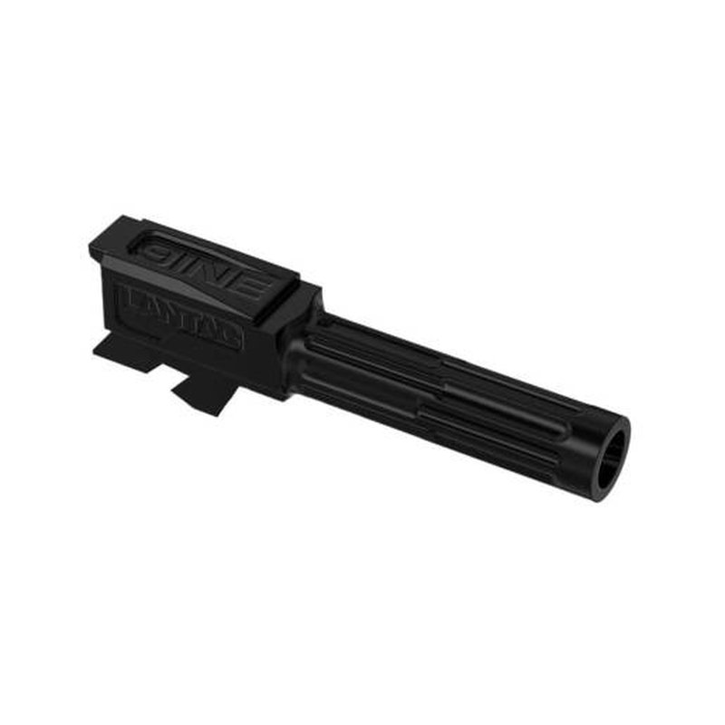 Lantac 9INE Fluted Glock 43 Barrel 9mm Match Grade 416R Stainless Black