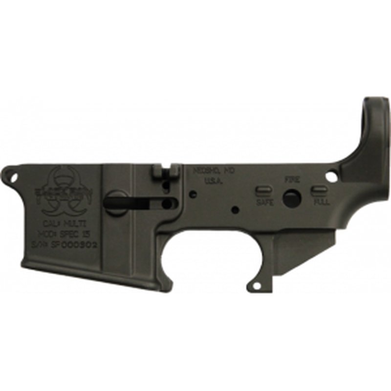 Black Rain Ordnance Spec15 BROSPEC15LR Stripped AR Lower Receiver Multi-Caliber Forged, Hardcoat Anodized