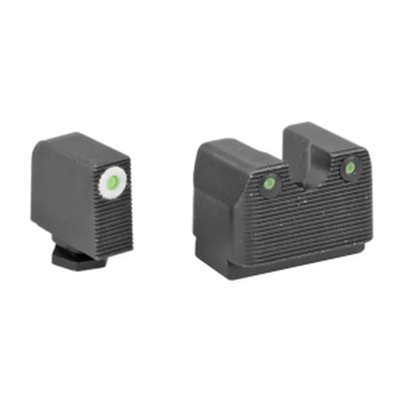 Rival Arms Tritium 3 Dot Glock MOS 17/19 White Dot Night Sights Front & Rear