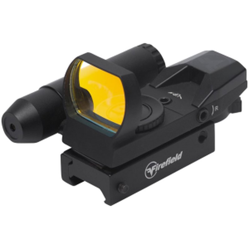 Firefield Impact Duo Reflex Red Dot Sight with Laser 1x 4 Pattern (Dot, Cross, Cross-Circle, Circle-Dot) Reticle Picatinny/Weaver-Style Mount Matte Black