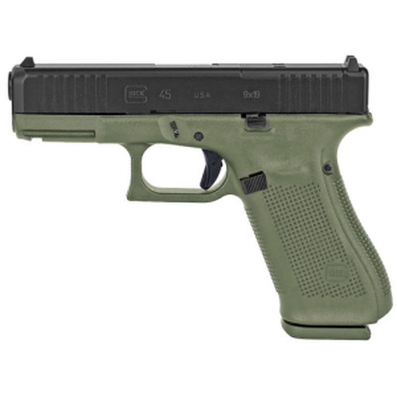Glock G45 Gen 5 MOS 9mm 4.02" Front Serrations Optic-Ready Pistol OD Green 17rd