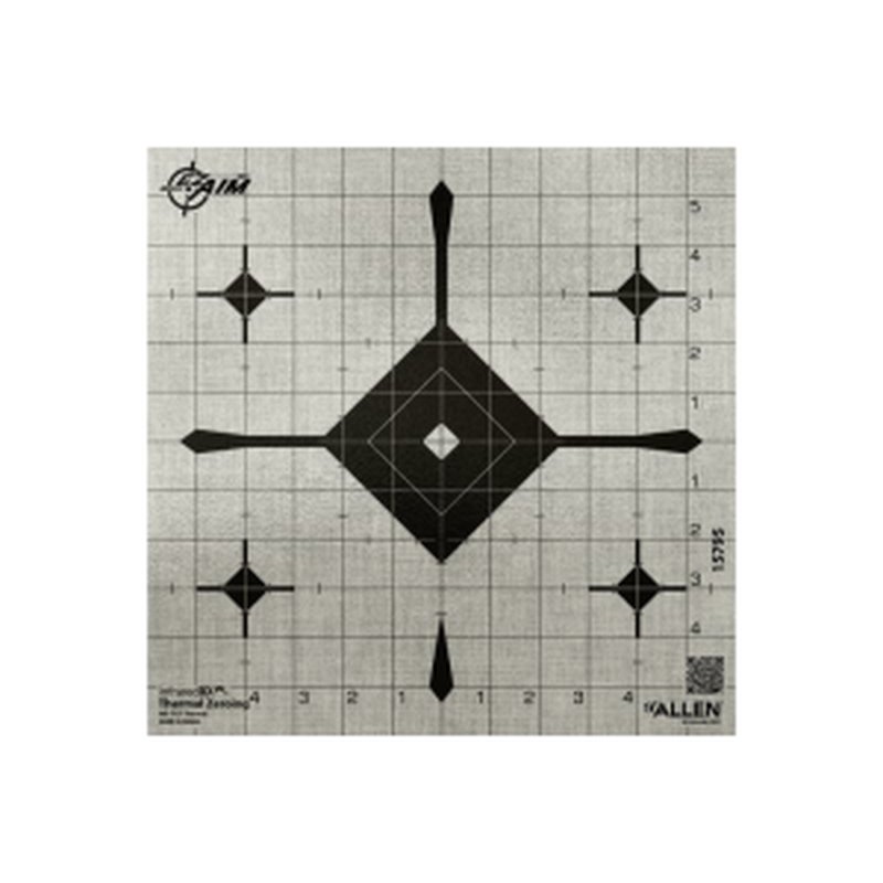 Allen 15795 EZ AIM Infrared ID Grid Bullseye Target 12x12