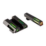 HIVIZ LiteWave H3 Front Sight Set Tritium Orange Ring with Green LitePipe