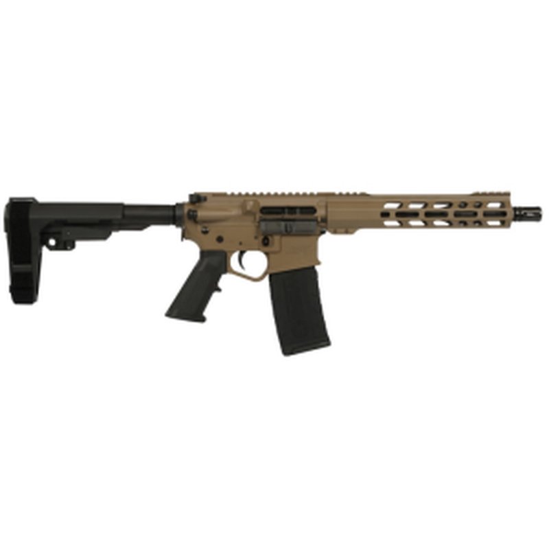 Wise Arms WA-15B 10.5-556-SBA3-FDE Pistol, 5.56 NATO/.223 Rem, 10.5\" Barrel, 30+1, Semi-Auto, FDE, SBA3 Brace, Threaded Barrel