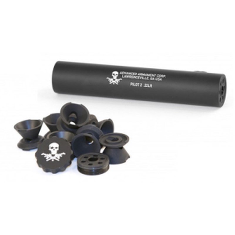 AAC (ADVANCED ARMAMENT) Pilot2 .22LR Silencer- 1/2-28