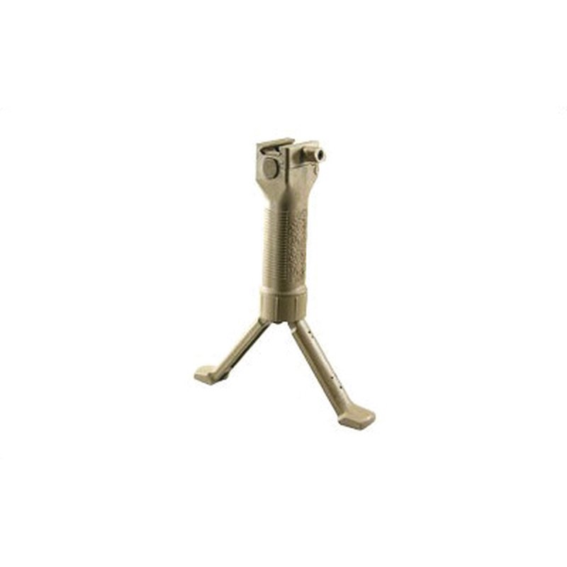 Grip Pod Picatinny Bipod Forward Grip Steel Reinforced Legs Tan
