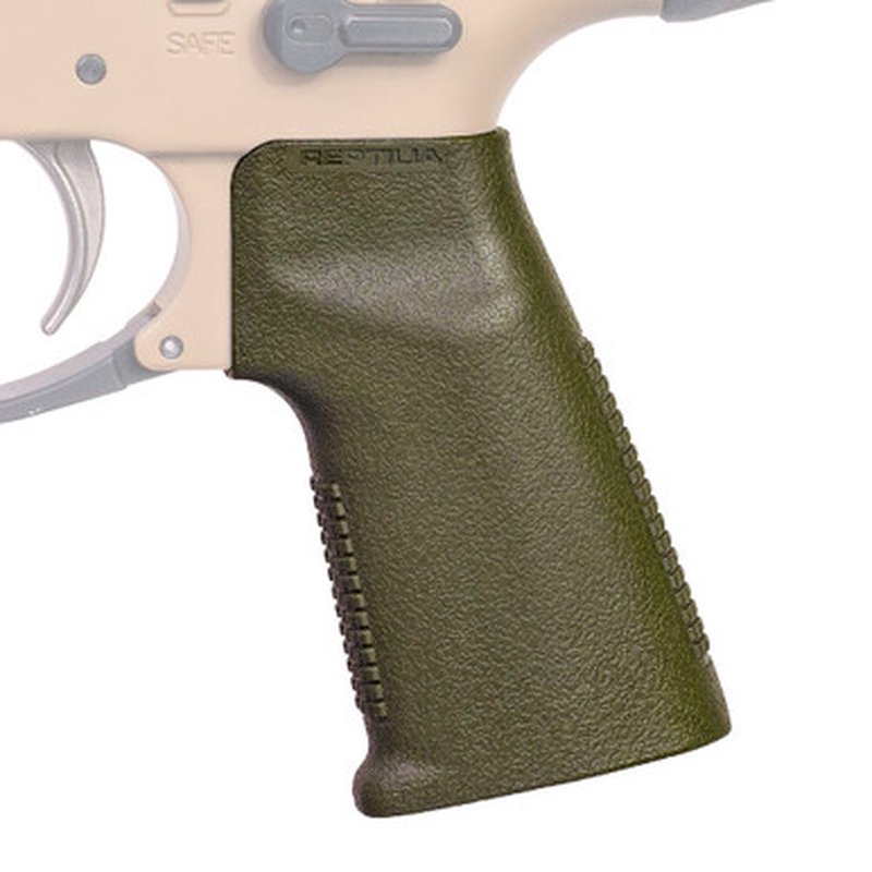 Reptilia CQG-NB Sans No-Beavertail Grip for AR-15/SR-25 - OD Green