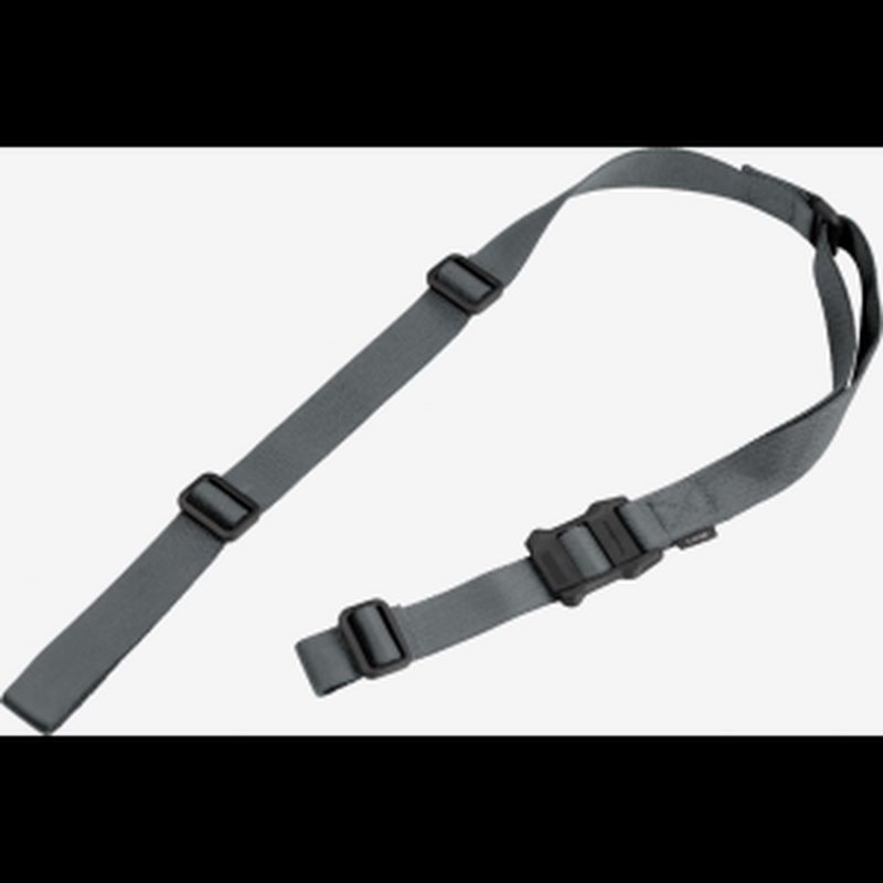 Magpul MAG513-GRY MS1 Sling 1.25" W x 48"- 60" L Adjustable Two-Point Gray Nylon Webbing for Rifle