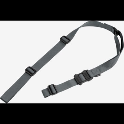 Magpul MAG513-GRY MS1 Sling 1.25" W x 48"- 60" L Adjustable Two-Point Gray Nylon Webbing for Rifle