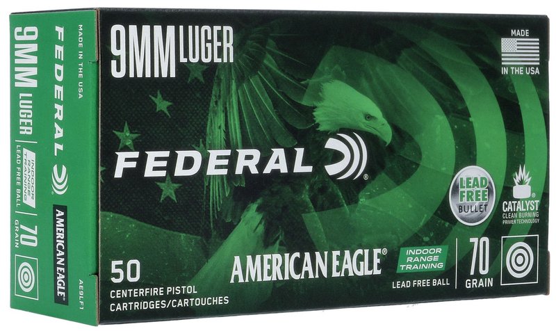 Federal American Eagle 9mm Luger Lead Free Ammunition
