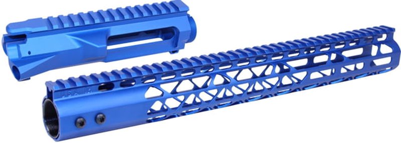 Guntec USA AR 15 Stripped Billet Upper Receiver & 15in Air Lite Series Keymod Handguard Combo Set