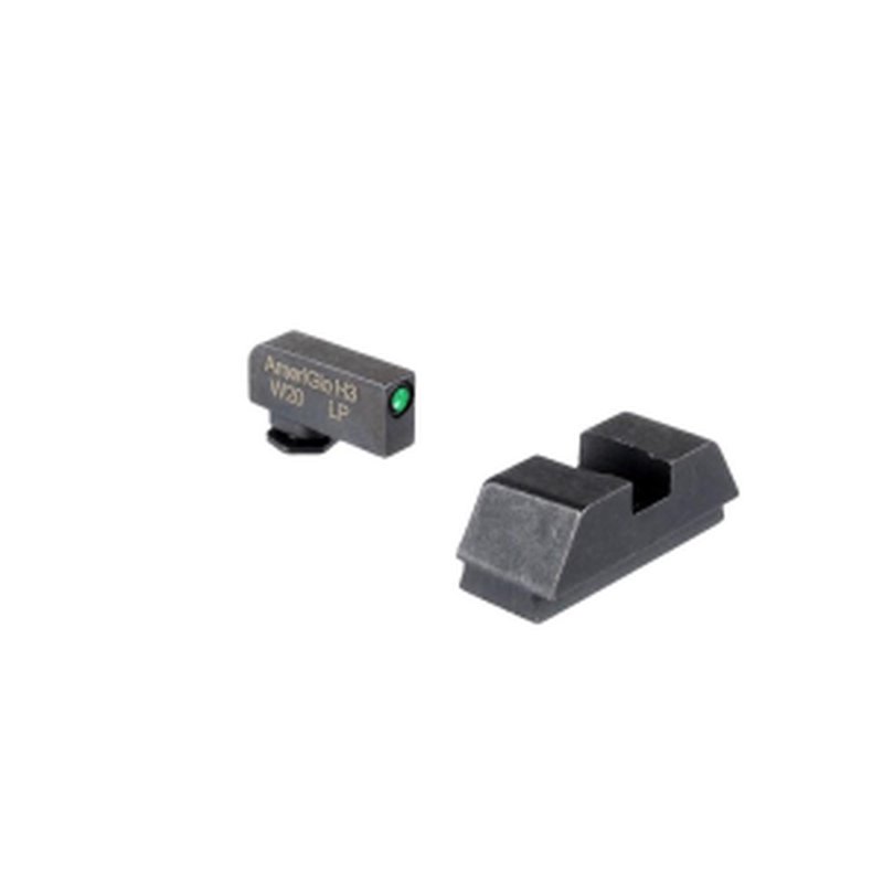 AmeriGlo Optics Compatible Tritium Sight Set for Glock Flat Black