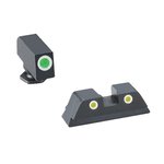 AmeriGlo Classic 3-Dot Night Sight Set for Glock 42 (Green White Outline)