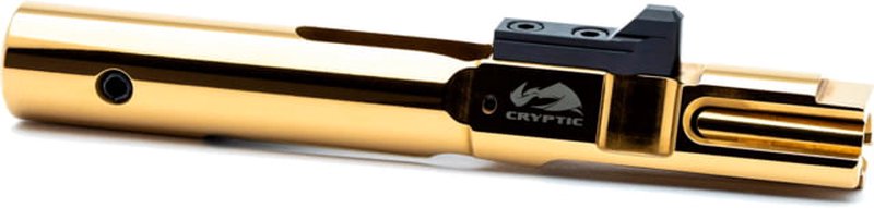 Cryptic 9mm PCC Bolt Carrier Group Mystic Gold 4140 External Extractor