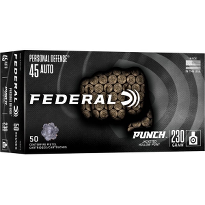 Federal Punch .45 ACP 230gr JHP Ammo 50 Rounds PD45P1G