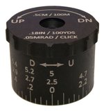 Sightron SIII10 50x60mm Tactical Elevation Knob, 0.05 MRAD, 7 MRAD, Black, 74005
