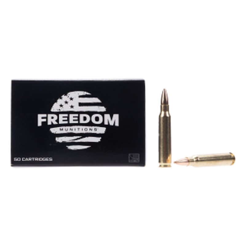 Freedom Munitions Range 55 Gr FMJ .223 Remington Ammunition 50 Rounds