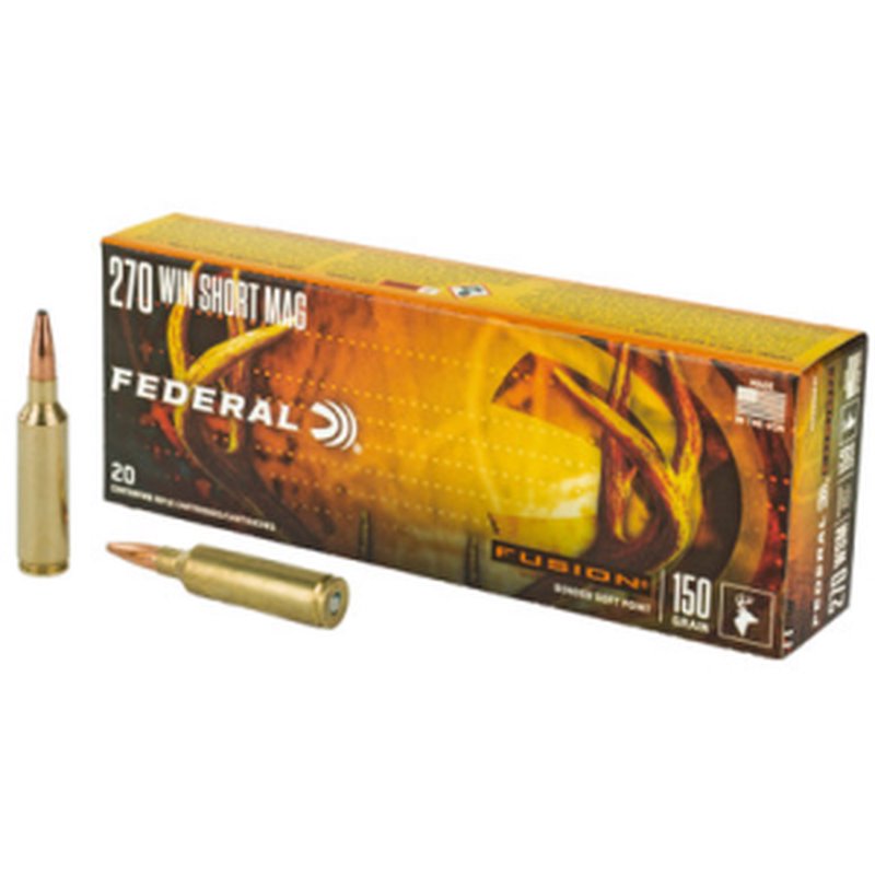Federal Fusion 270 WSM 150 Grain Soft Point Ammo, 20 Rounds
