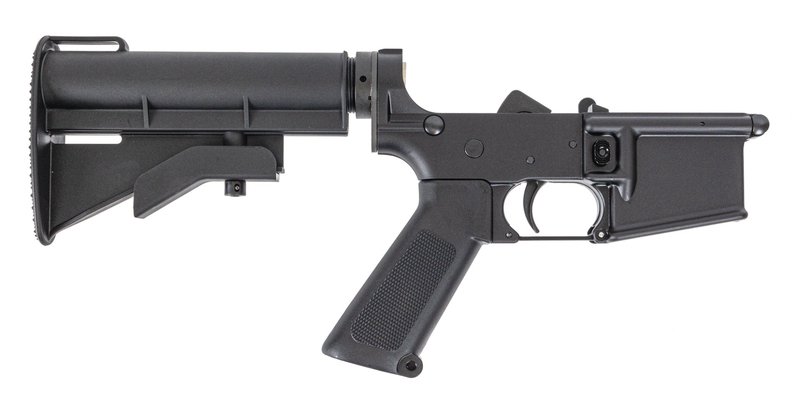 H&R M16A1 Style Complete Lower, Black CAR Stock 2 POS
