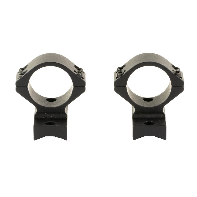 Talley Lightweight Ring/Base Combo for Savage Round Receivers; 1-Inch Tube, Medium Height, Aluminum, Matte Black Finish