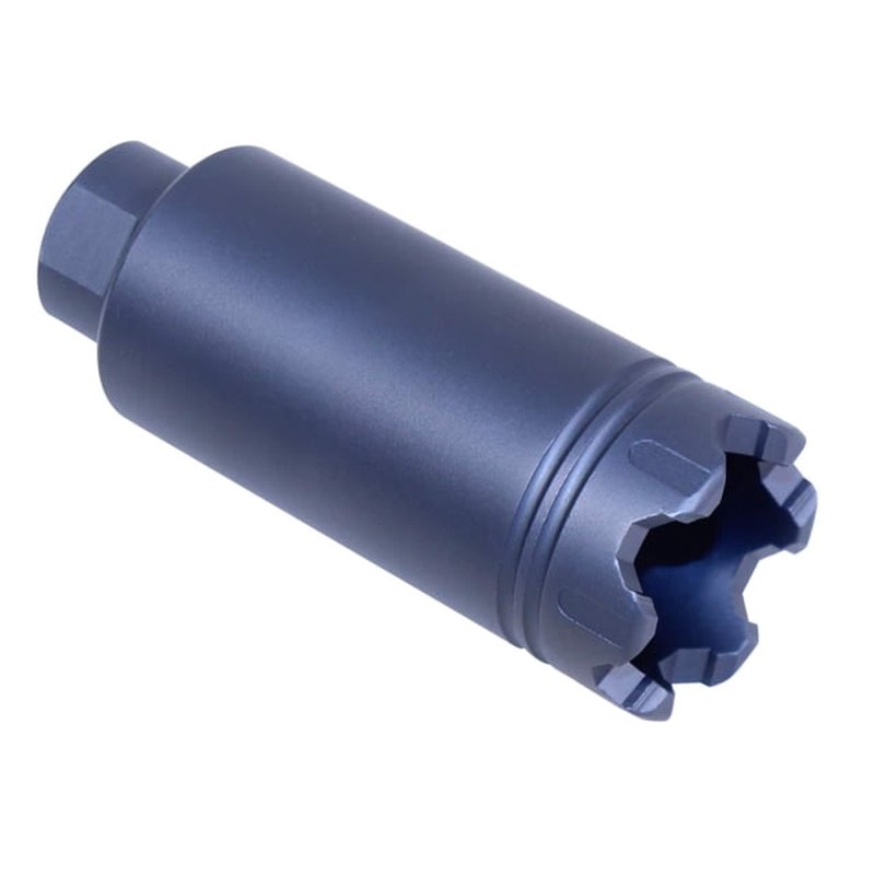 Guntec USA AR-15 Slim Line Trident Flash Can w/Glass Breaker 5.56mm 1/2x28 Anodized Grey