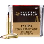 Federal P771 Premium V-Shok 17 HMR 17 Grain V-Max Polymer Tip Ammunition