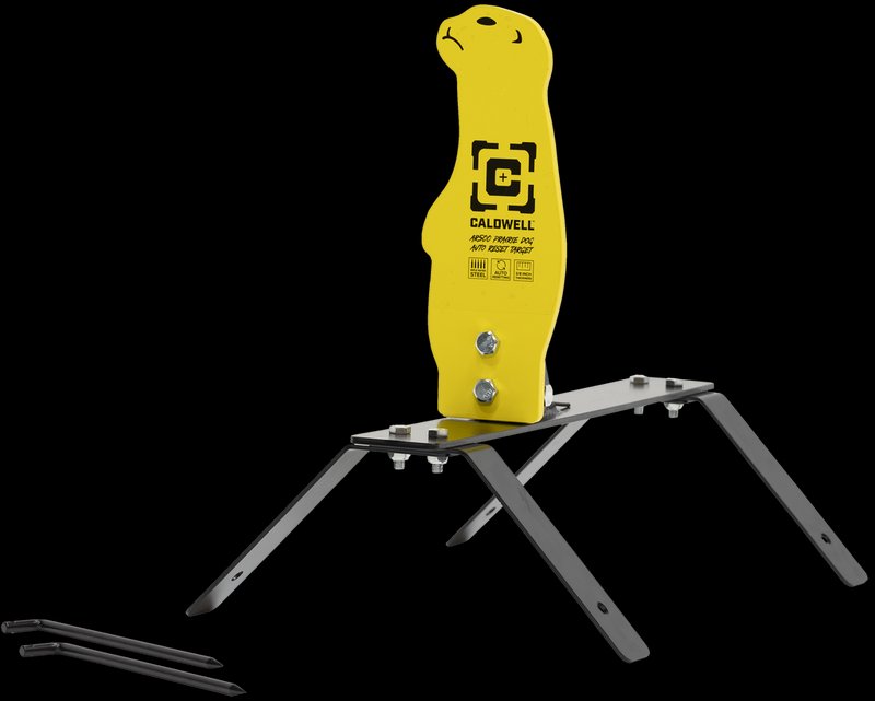 Caldwell 1178561 AR500 Auto Reset Centerfire Prairie Dog Yellow AR500 Steel