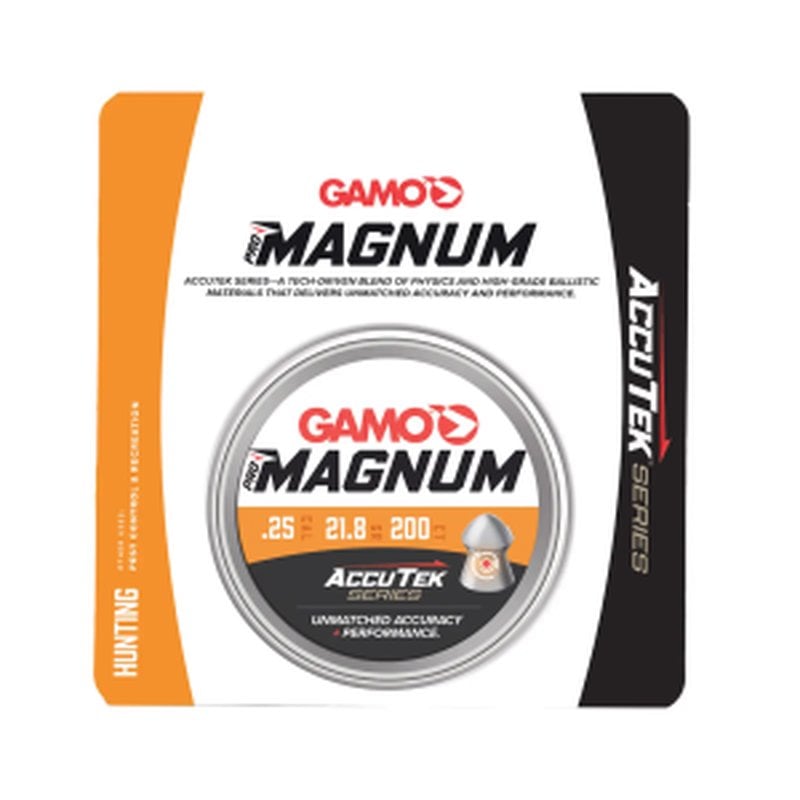 Gamo Accutek Pro Magnum .25 Cal Air Gun Ammo 200 Count