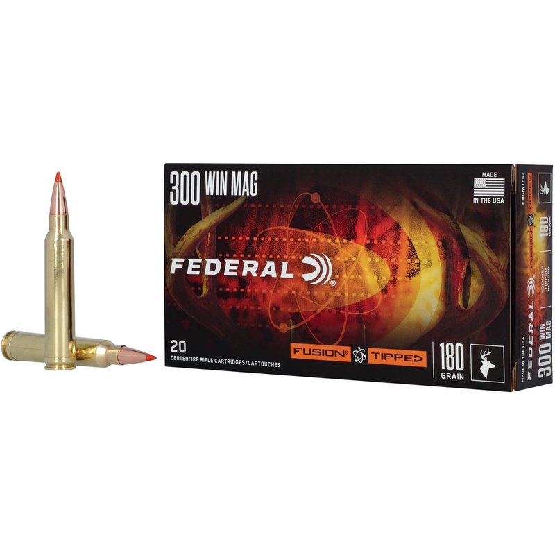 Federal Fusion Polymer Tip 300 Win Mag Rifle Ammunition 180 Grain F300WTFS3