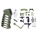 Guntec USA AR-15 Enhanced Lower Parts Kit w/ Upgrades & Skeletonized Aluminum Pistol Grip