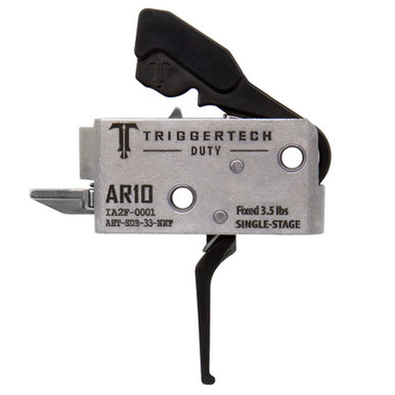TriggerTech AHTSDB33NNight Fision Duty Flat Trigger Single-Stage AR-10 3.50 lbs Draw Weight
