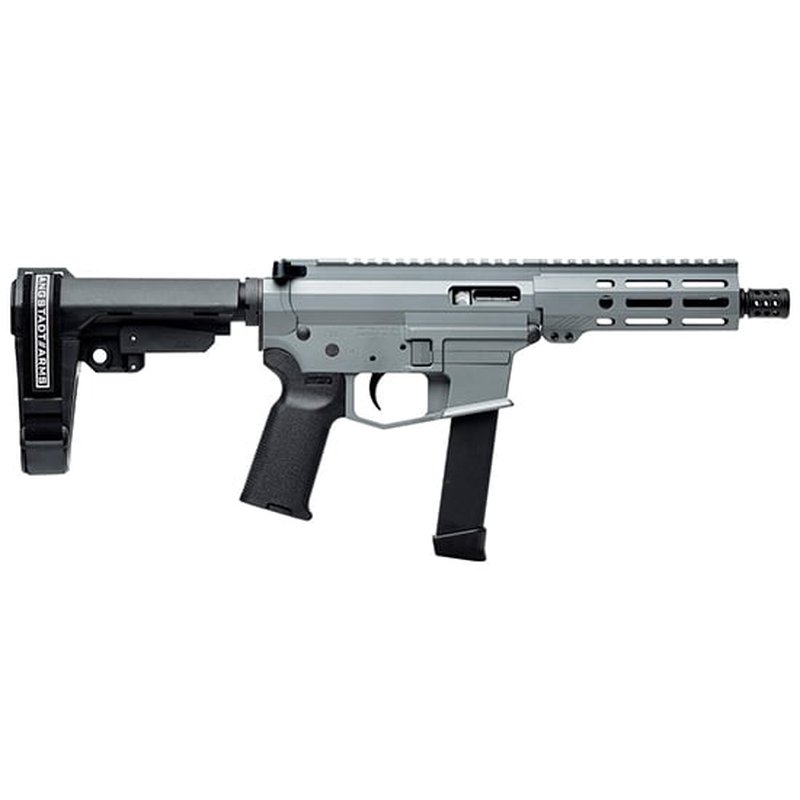 Angstadt Arms UDP-9 Pistol 9mm 6in Chrome Moly Barrel 1:10 Twist Aluminum Gray