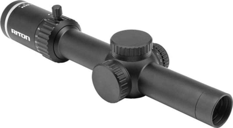 Riton Optics 3 Tactix 1-8x 24mm LPVO 30mm Tube Riflescope Second Focal Plane OT Illuminated Reticle Black