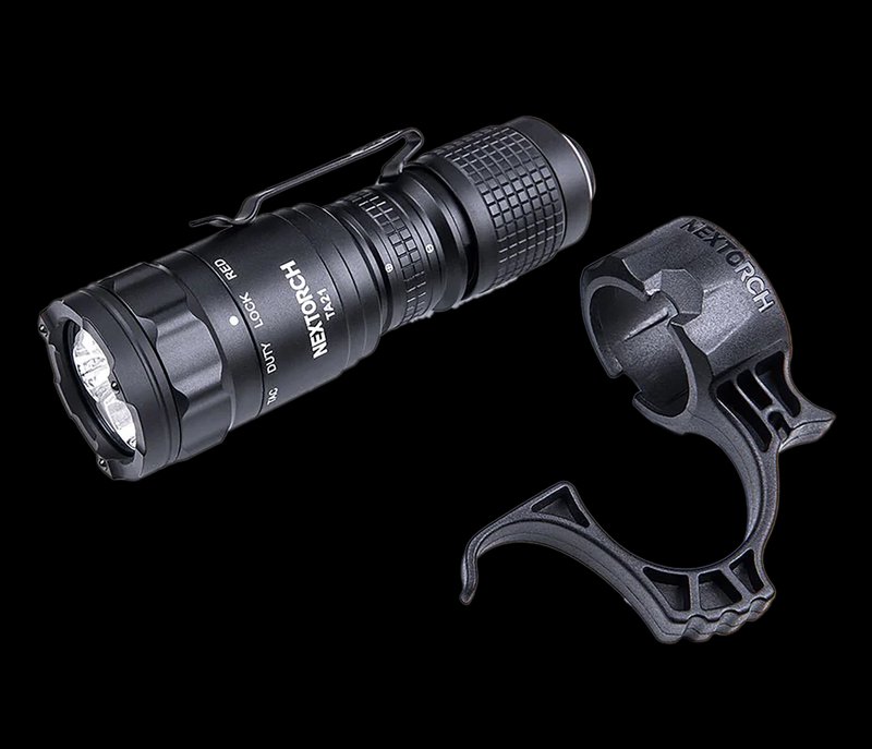 Nextorch TA21 Tactical Flashlight Set 1300 Lumen 160 m Beam FR-1 Ring TA21-SET