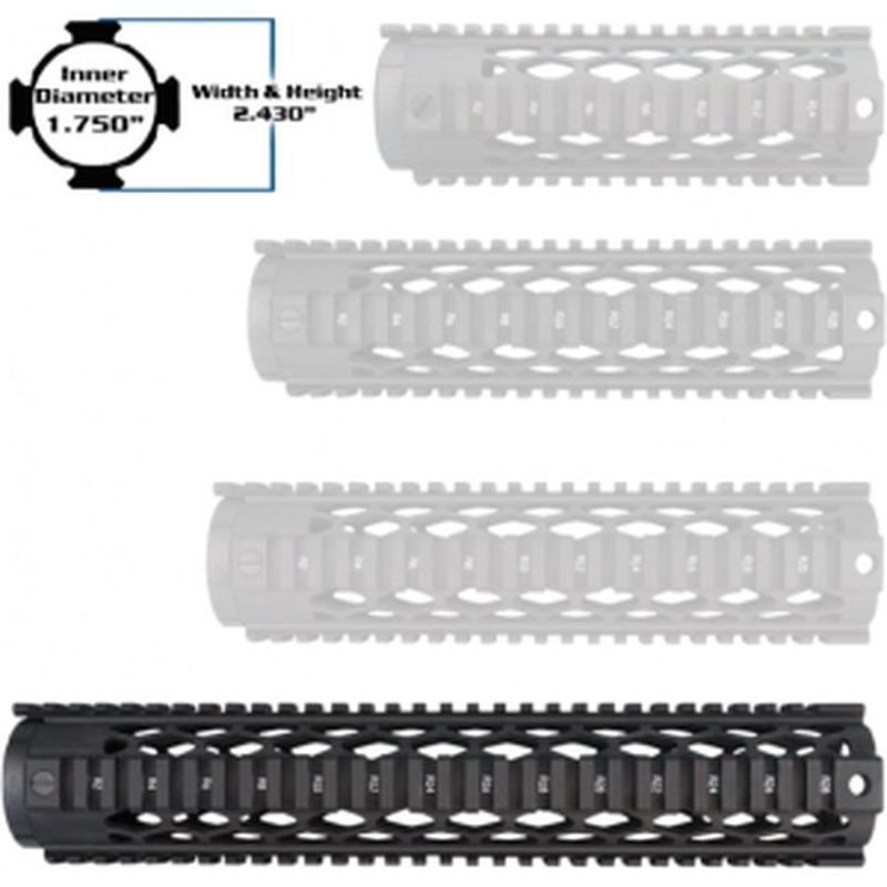 Yankee Hill 9635DX Diamond Series Forearm 12.6" AR-15 Aluminum Black