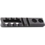 AG Composites Picatinny Rail Section with Quick Detach Flush Cup 3.25" Aluminum Black