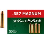 Sellier & Bellot SB357L Handgun 357 Magnum 158 Lead Flat Point 50Bx