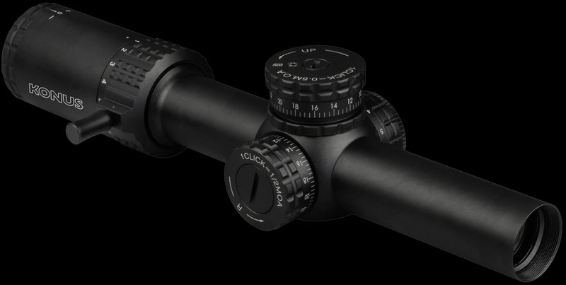Konus Sultan 1-10x24 Rifle Scope 30mm Tube Illuminated Ballistic Circle Reticle